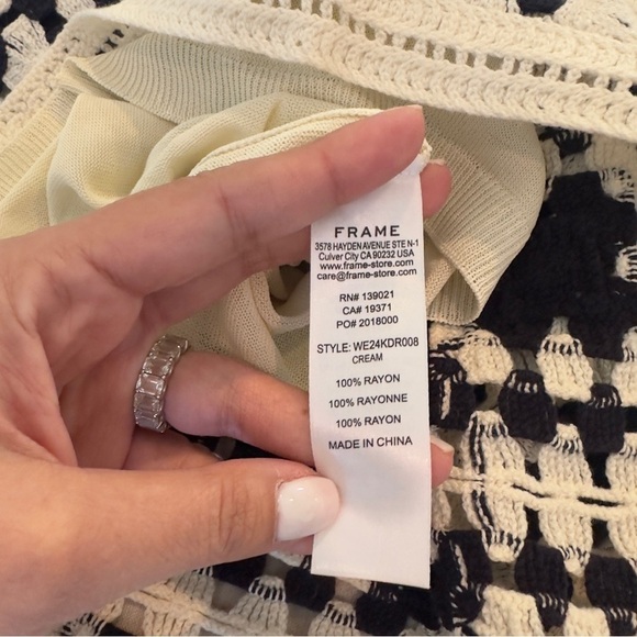 NWT Revolve Frame Crocheted Cotton-Blend Women's Mini Dress Size Small - Picture 11 of 11